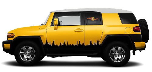 Autocollants en vinyle pour porte latérale de gazon pour Toyota FJ Cruiser