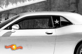 2 Dodge Challenger Fenêtre Texas drapeau Vinyle Pare-Brise Autocollant Graphique Autocollants
