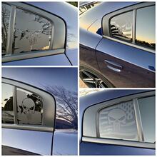 2 Dodge Charger fenêtre drapeau américain Punisher vinyle pare-brise autocollant graphique autocollants
 2