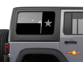 Autocollant de pare-brise du drapeau de l'État du Texas - s'adapte aux autocollants de fenêtre Wrangler JKU Jeep Wrangler 4 portes
