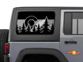 Autocollant de pare-brise Jeep Wrangler Colorado Flag JKU JLU 4Dr 2007-2019 Rubicon Stickers
