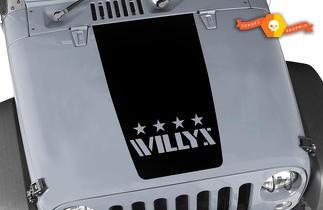 Jeep Willys wrangler vintage logo vinyle autocollant capot autocollant
