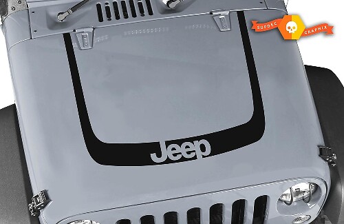 Kit de vinyle autocollant bande capot en forme de U pour Jeep Wrangler JL