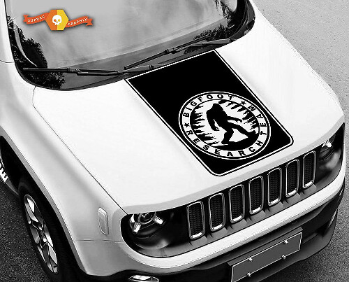 Autocollant Vinyle Bigfoot Research Team pour Capot Jeep Renegade