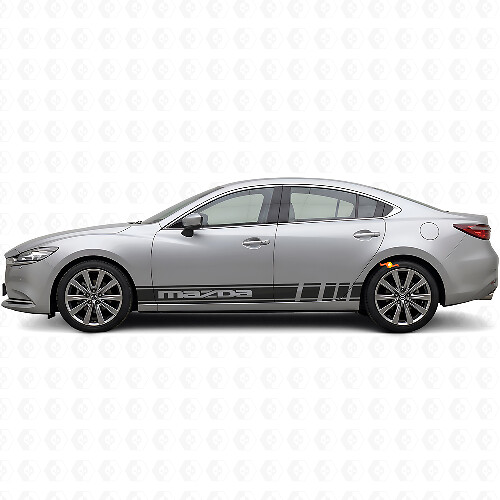 Kit d'autocollants en vinyle bandes de bas de caisse de marque pour Mazda 6