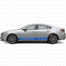 Kit d'autocollants en vinyle bandes de bas de caisse de marque pour Mazda 6_2