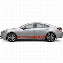 Kit d'autocollants en vinyle bandes de bas de caisse de marque pour Mazda 6_4