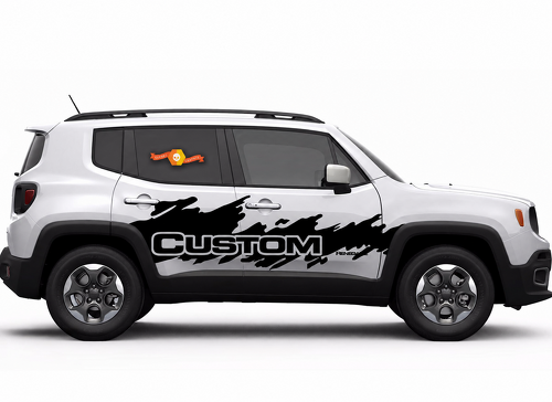 Autocollant Vinyle Latéral Paire de Projections PERSONNALISÉ pour Jeep Renegade
