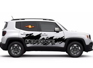 Jeep Renegade côté Splash éclaboussures Logo graphique vinyle autocollant autocollant réfléchissant
