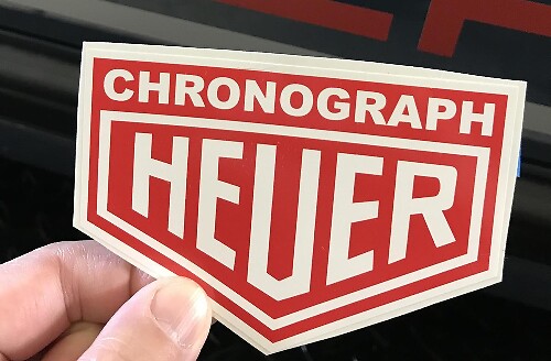 Autocollant vinyle Chronographe Logo Heuer
