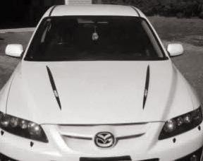 2 Mazda 6 Hood Mazdaspeed MPS Bonnet Sticker Decal rayures graphiques en vinyle
 3