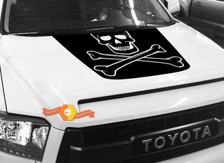 Autocollant graphique Big Skull Hood pour TOYOTA TUNDRA 2014 2015 2016 2017 2018 #2
