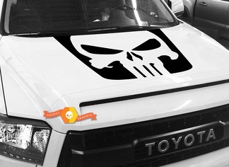 Autocollant graphique Punisher Skull Hood pour TOYOTA TUNDRA 2014 2015 2016 2017 2018 #5
