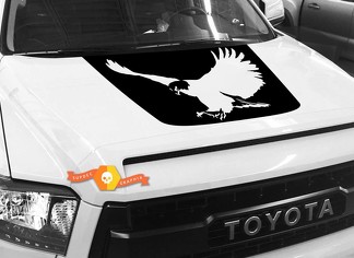 Autocollant graphique de capot d'aigle à tête blanche pour TOYOTA TUNDRA 2014 2015 2016 2017 2018 #1
