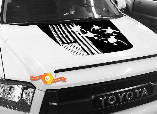 Autocollant en vinyle capot Canards drapeau USA pour Toyota Tundra 2014-2018