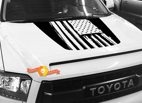 Autocollant en vinyle drapeau américain pour capot Toyota Tundra 2014-2018