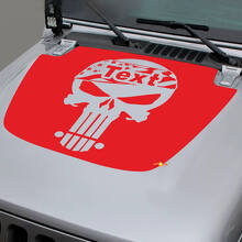 Autocollant vinyle personnalisé Capot Drapeau USA Punisher pour Jeep Wrangler JL_2