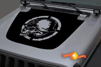 Jeep Hood vinyle métal Mulisha Blackout autocollant autocollant pour 18-19 Wrangler JL #2
