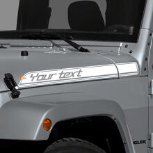 Kit de décalcomanies en vinyle à contour de texte personnalisé pour bande latérale de capot Jeep Wrangler_2