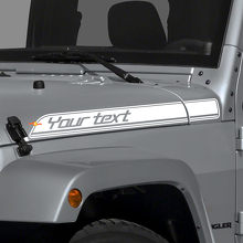 Kit de décalcomanies graphiques Jeep Wrangler Renegade Hood Side Stripes Autocollant CJ, TJ, YJ
 2