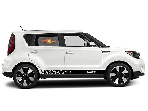 Autocollant graphique à rayures pour panneau de bascule inférieur latéral, pour Kia Soul 5
