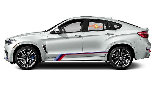 Kit d'autocollants vinyle bandes latérales M Performance pour BMW X6M F86 2014-2019