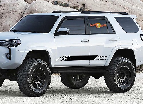 Kit d'autocollants en vinyle bandes latérales Édition Montagne pour Toyota 4Runner