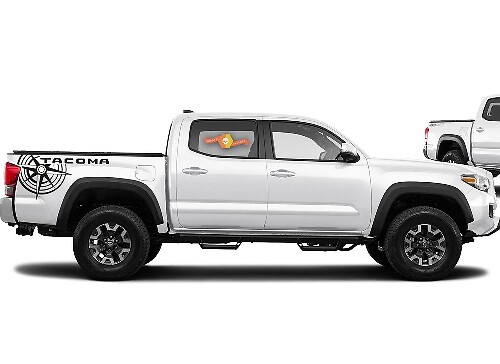 Toyota Tacoma TRD autocollant graphique de lit latéral modèle 9
