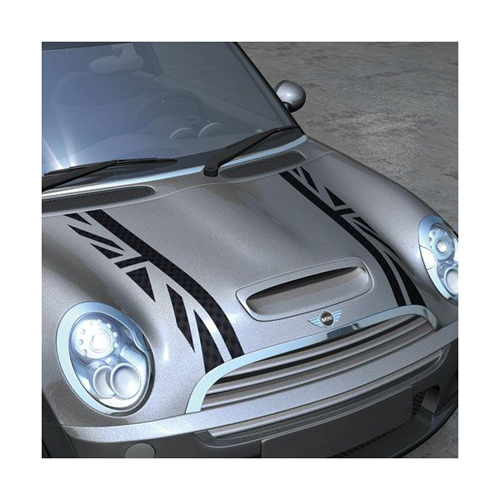 Autocollant vinyle capot à bandes doubles drapeau UK pour MINI Cooper