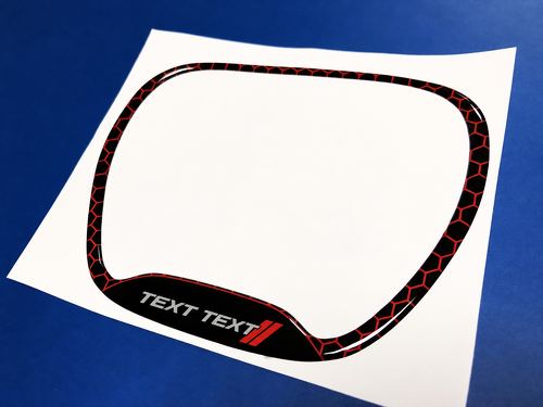 Scat Pack Style TEXTE TEXTE Anneau de garniture bombé nid d'abeille rouge Autocollant vinyle pour volant Dodge Challenger