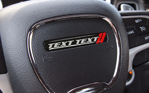 Scat Pack Style TEXT TEXT Red Honeycomb 392 TEXT Domed Strip — Autocollant vinyle (volant) pour Dodge Challenger