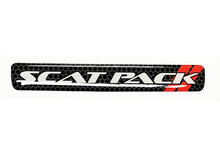 Volant Scat Pack Rayures rouges emblème en forme de dôme Autocollant Challenger Charger Scatpack
 2