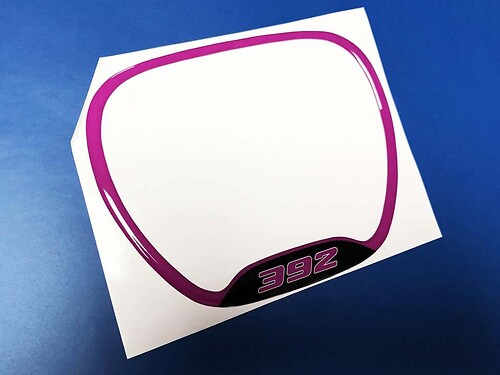 392 Purple Domed Trim Ring — Autocollant vinyle (volant) pour Dodge Challenger