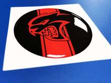Autocollant en forme de dôme pour porte de carburant Hellcat, autocollant pour Challenger
 2