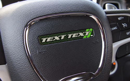 Scat Pack Style TEXT TEXT Lime Honeycomb Domed Strip — Autocollant vinyle (volant) pour Dodge Challenger