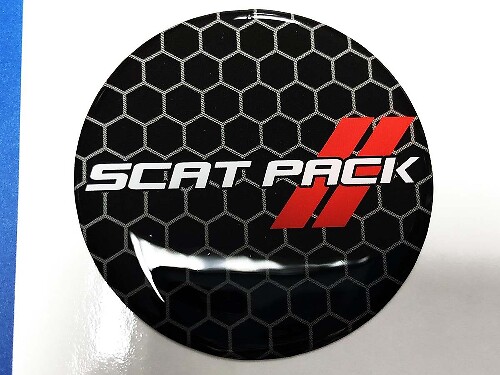 Autocollant bombé pour trappe à carburant style Scat Pack pour Dodge Challenger