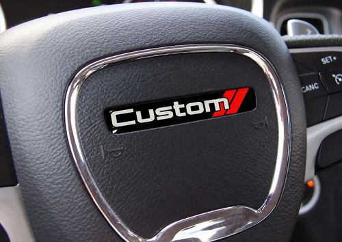 Custom Red Slash Domed Strip — Autocollant vinyle (volant) pour Dodge Challenger