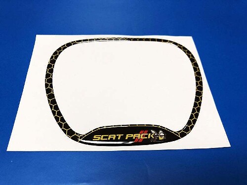 Autocollant de anneau de garniture de volant style Scat Pack pour Dodge Challenger Charger