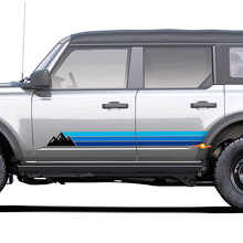 Autocollant en vinyle bandes latérales montagnes style rétro pour Toyota 4Runner_2