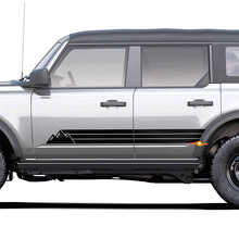 Autocollant en vinyle bandes latérales montagnes style rétro pour Toyota 4Runner_3