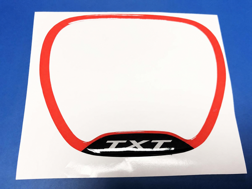 TXT Red Steering Wheel Trim Ring Universel Autocollant vinyle pour Dodge Charger