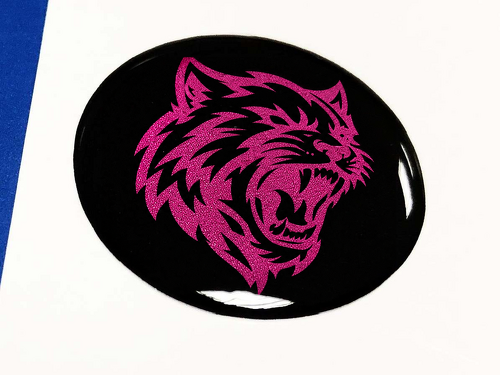 Bouton de démarrage du moteur Start Stop Hellcat logo Purpure emblème en forme de dôme Autocollant Challenger Charger Dodge
