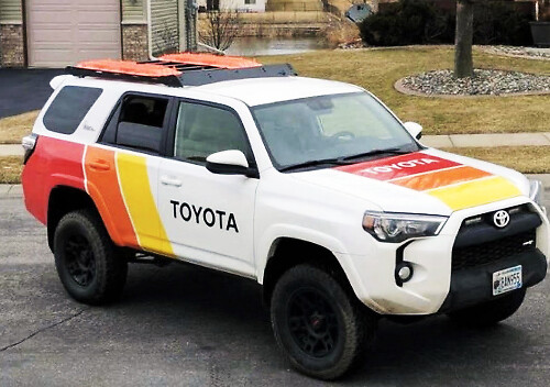 2 côtés Old school toyota 4Runner Tundra Tacoma LandCruiser graphiques autocollants en vinyle kits d'autocollants
