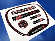 Ensemble de chargeur en nid d'abeille alimenté par SRT, anneau de garniture de volant, emblème en forme de dôme, autocollant 2
 2