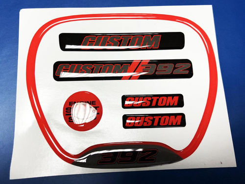 Étiquette intérieure personnalisée rouge Set Volant Bouton de démarrage moteur Porte-clés Autocollant en vinyle pour Dodge Charger 2015-2026