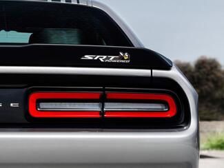Scat Pack Challenger ou Charger SRT Powered insigne emblème dôme décalque Dodge blanc fond gris Scatpack
