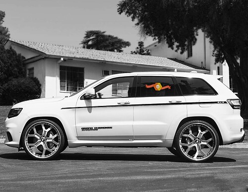 Autocollant Vinyle Latéral à Bandes Fines Logo 4x4 pour Jeep Grand Cherokee