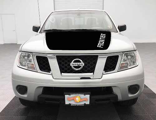 Autocollant vinyle film de capot noir pour Nissan Frontier 2005-2018