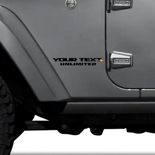 Autocollant Vinyle Latéral Personnalisé Illimité pour Jeep Wrangler_1