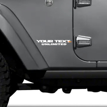 Autocollant Texte Personnalisé pour Jeep Wrangler Unlimited CJ TJ YK JK XJ 3